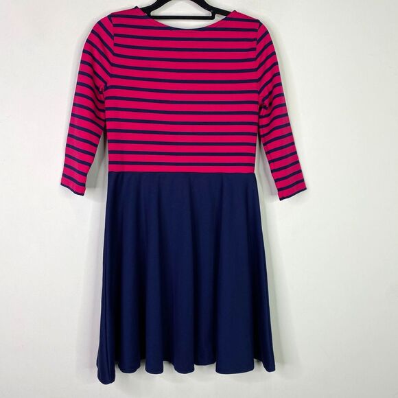 New Polo Ralph Lauren Girls Striped Ponte Dress Size Large 12-14 - Picture 8 of 9